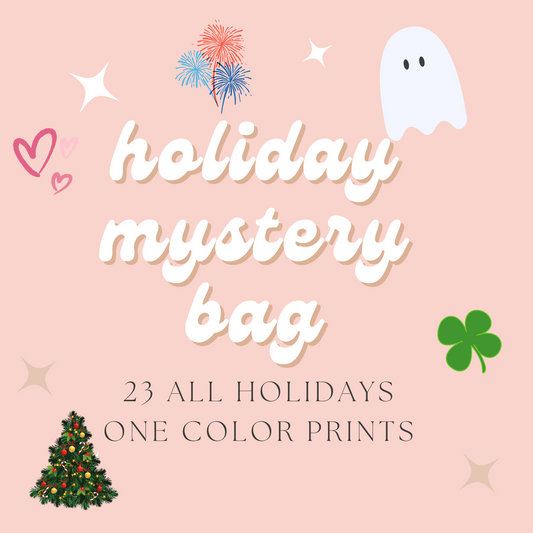 HOLIDAY MYSTERY BUNDLE - 23 ONE COLOR SCREEN PRINTS